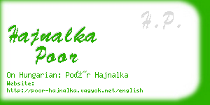 hajnalka poor business card